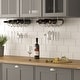 preview thumbnail 9 of 11, Wallniture Piccola Under Cabinet Wine Bottle Holder and Stemware Rack