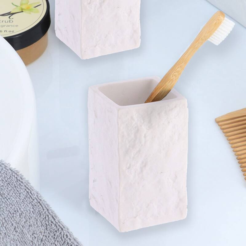 Collection Stone Effect Bath Accessory Set-4 pieces