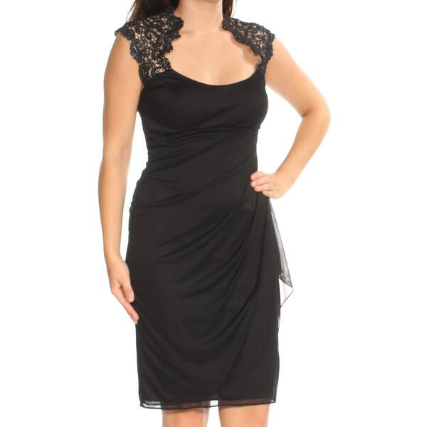Shop Womens Black Sleeveless Knee Length Empire Waist Dress Size