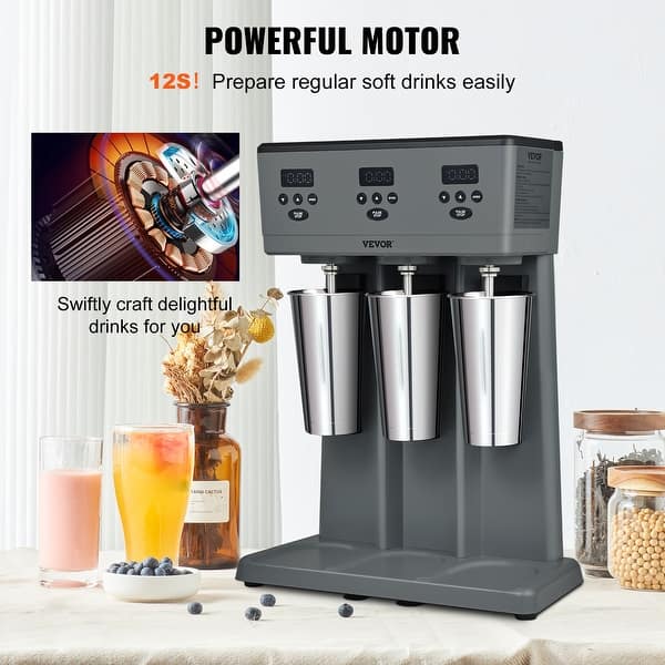 VEVOR Milkshake Maker, 375W Electric Milkshake Machine Double Heads Drink Mixer Blender Machine - Bed Bath & Beyond