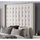 preview thumbnail 21 of 20, Marion Tall Tufted Wingback Headboard by iNSPIRE Q Bold Extra Tall 84" Queen Headboard - Cream White Linen