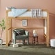 preview thumbnail 4 of 30, Walker Edison Twin Loft Bed with Ladder Natural Pine