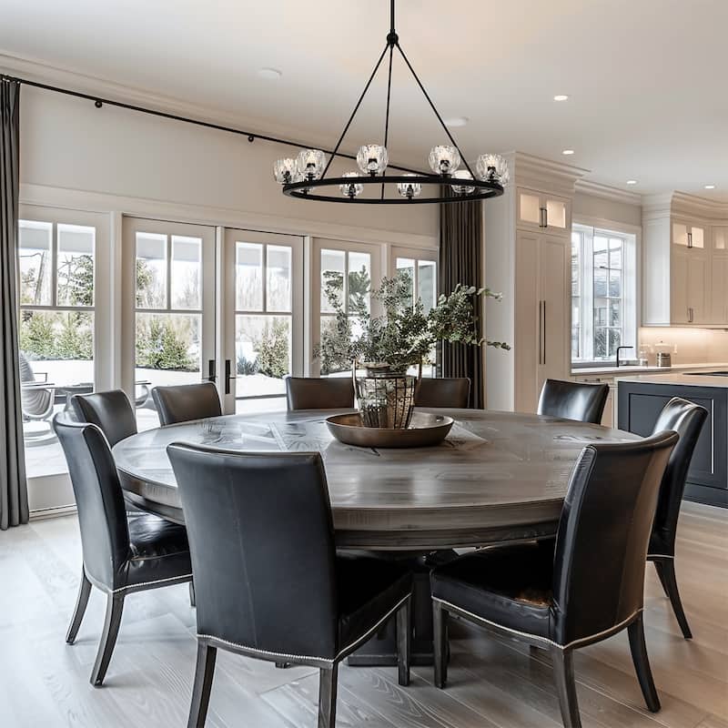 Aragon 10 Light Matte Black Chandelier