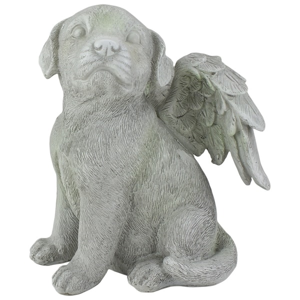 Design Toscano Loving Friend, Memorial Pet Dog Statue: Large, Gray
