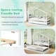 preview thumbnail 21 of 20, Kids Twin Size House Bed with Trundle and Roof