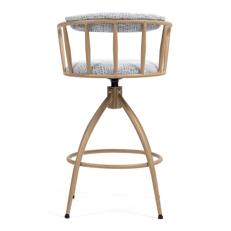 Set of 2 26" Swivel Counter Height Modern Bar Stools