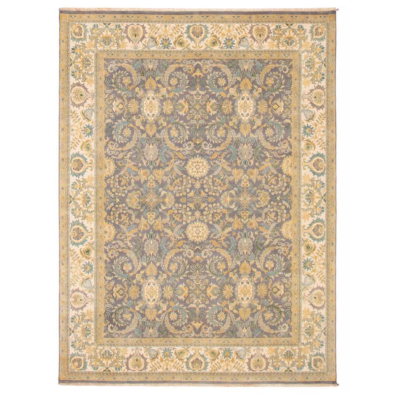 ECARPETGALLERY Hand-knotted Jamshidpour Grey Wool Rug - 7'8 x 10'2 - Dark Grey - 7'8 x 10'2