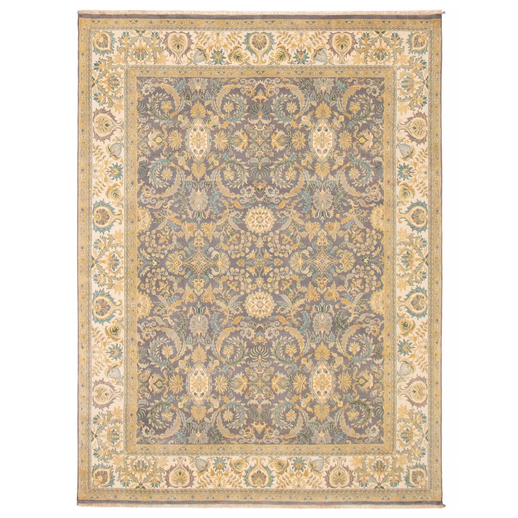 ECARPETGALLERY Hand-knotted Jamshidpour Grey Wool Rug - 7'8 x 10'2