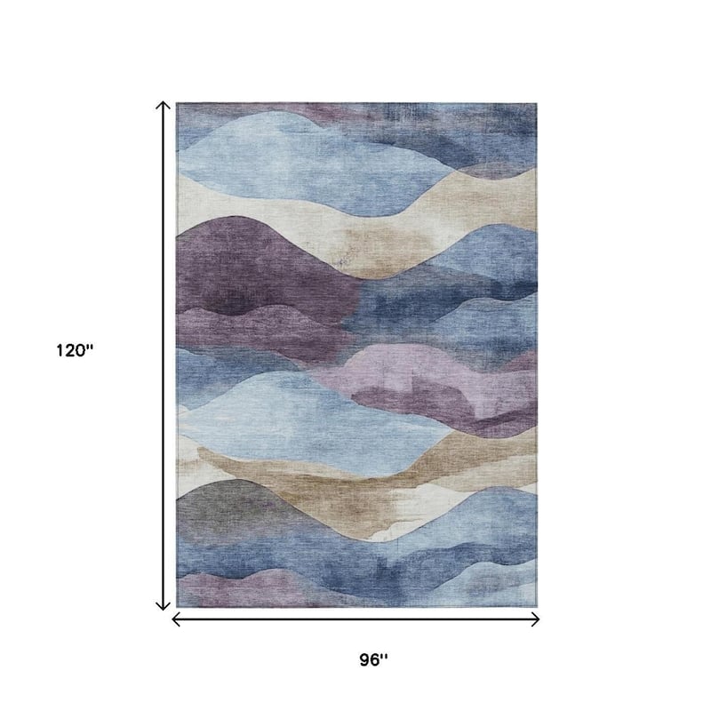 HomeRoots Abstract Transitional Rectangle Outdoor Rug