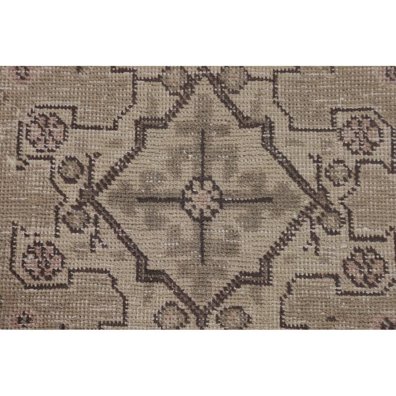 Distressed Tabriz Persian Vintage Rug Handmade Traditional Wool Carpet - 6'5"x 9'2"