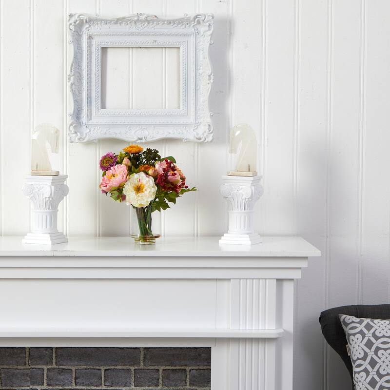Silk Flower Arrangement Southwestern Decor Home Accent Vase Decor - 10