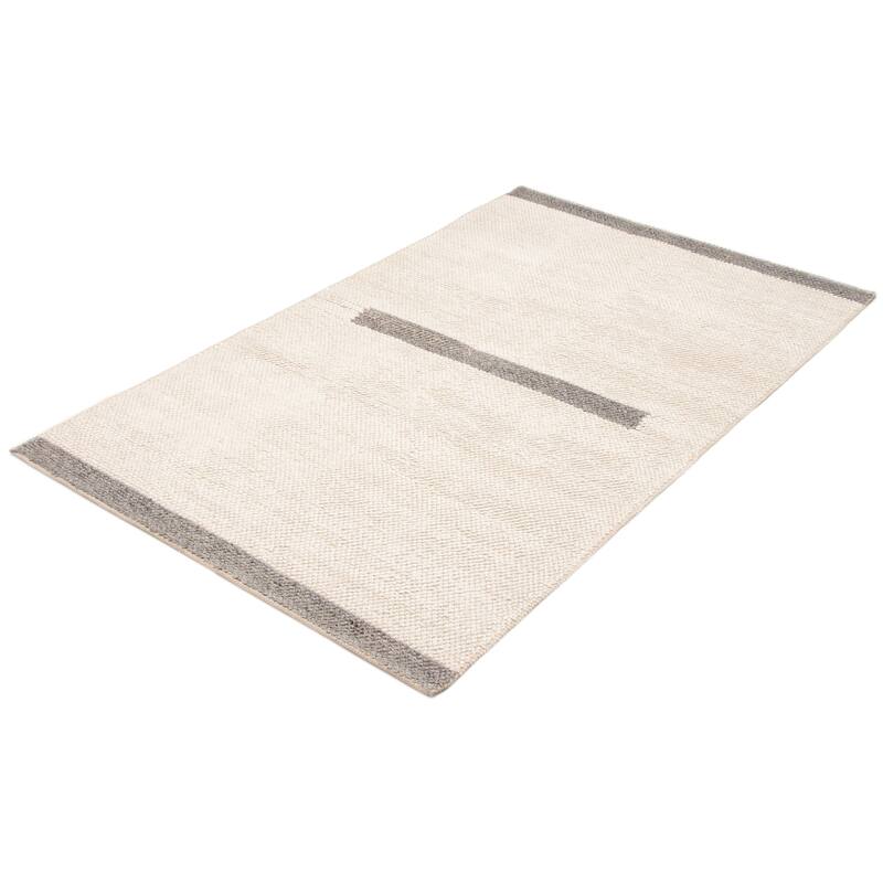 ECARPETGALLERY Braid weave Sienna Cream Wool Rug - 5'0 x 8'0