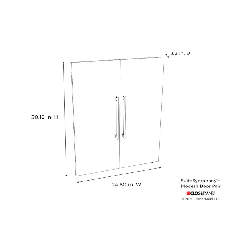 ClosetMaid SuiteSymphony Modern 25-Inch Wide Door Pair