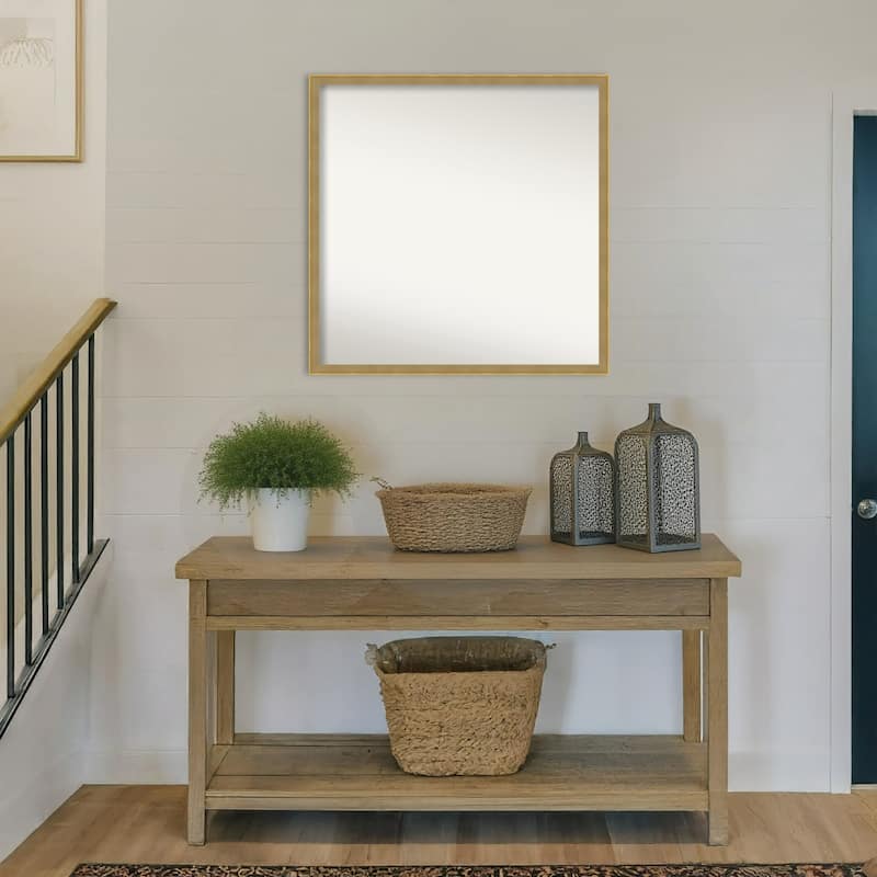 Incline Non-Beveled Wood Framed Wall Mirror