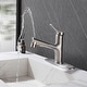 preview thumbnail 18 of 27, 7.8" H Single-Handle Bathroom Sink Faucets with Pull Out Sprayer, Single Hole Vessel Faucet With Deck Plate