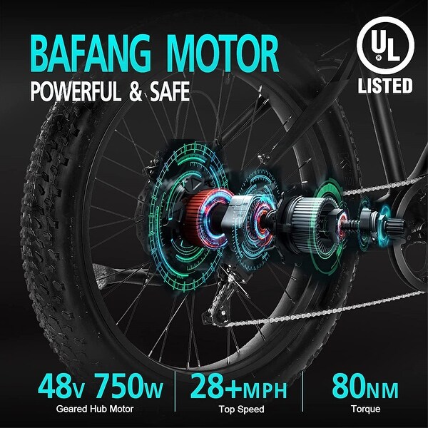 Electric Bike Adults 750W BAFANG Motor 48V 15Ah Removable Larger
