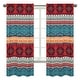 preview thumbnail 2 of 3, Sweet Jojo Designs Boho Chic Mandala 84in Window Treatment Curtain Panel Pair Red Bohemian Colorful Vintage Retro Tribal Luxury