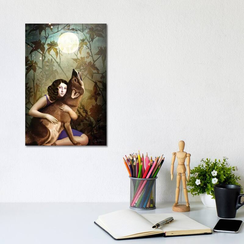 iCanvas "The Moon II" by Catrin Welz-Stein Canvas Print - 12x8x0.75
