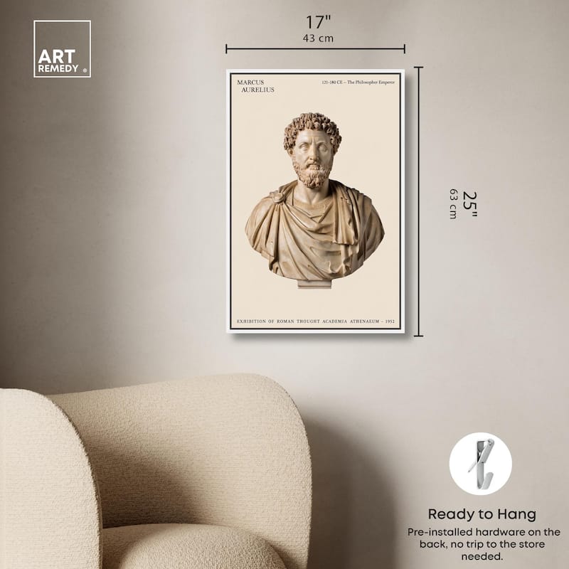 Philosopher Emperor's Gaze Canvas by Art Remedy