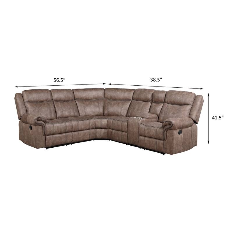 Everwell Sectional Sofa with 2 Cup Holder