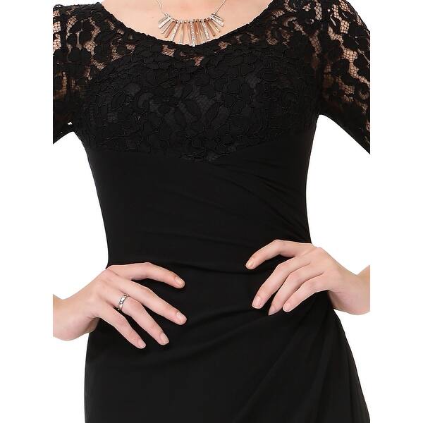 Ever Pretty Women S Lace Long Sleeve Floor Length Evening Gown 08861 Overstock 26063361