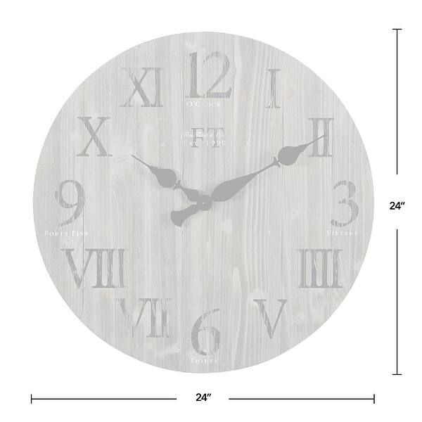 dimension image slide 2 of 3, FirsTime & Co. Rustic Farmhouse Barn Wood Wall Clock