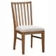preview thumbnail 2 of 3, Simply Solid Bruckner Slatback Chair with Upholstered Seat - Pack of 2
