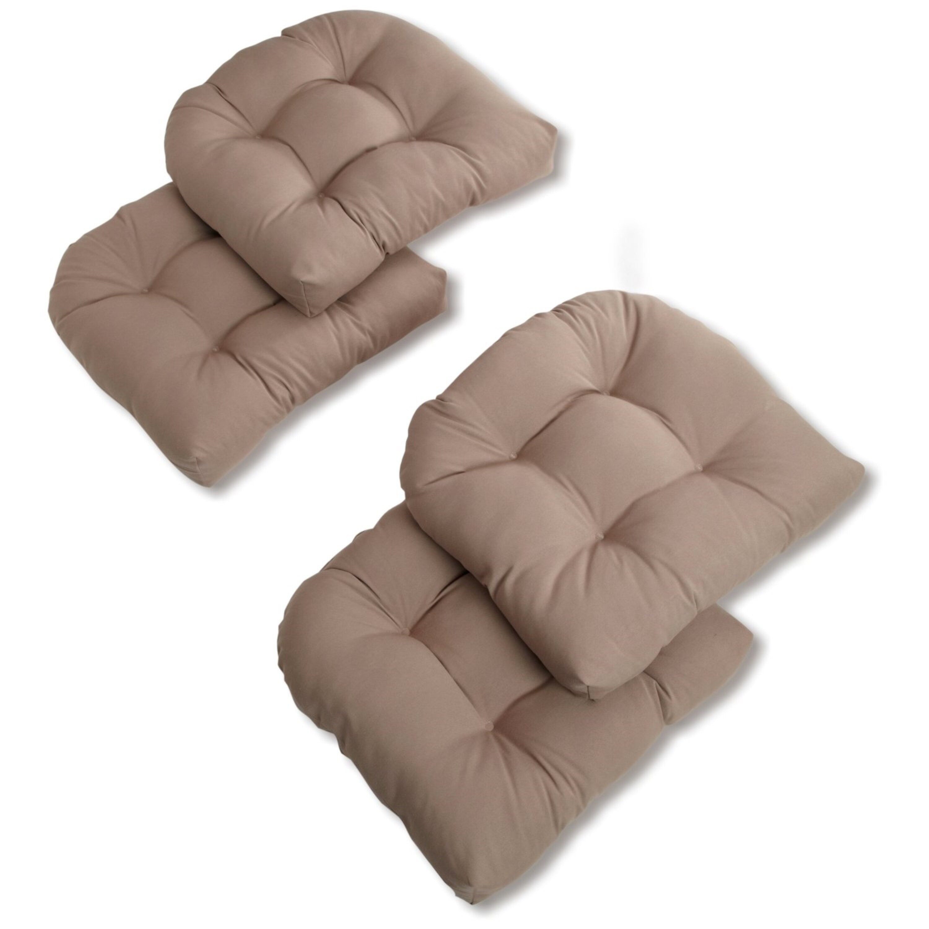 19 inch Twill U shaped Chair Cushion Set of 1 2 or 4 19 x 19