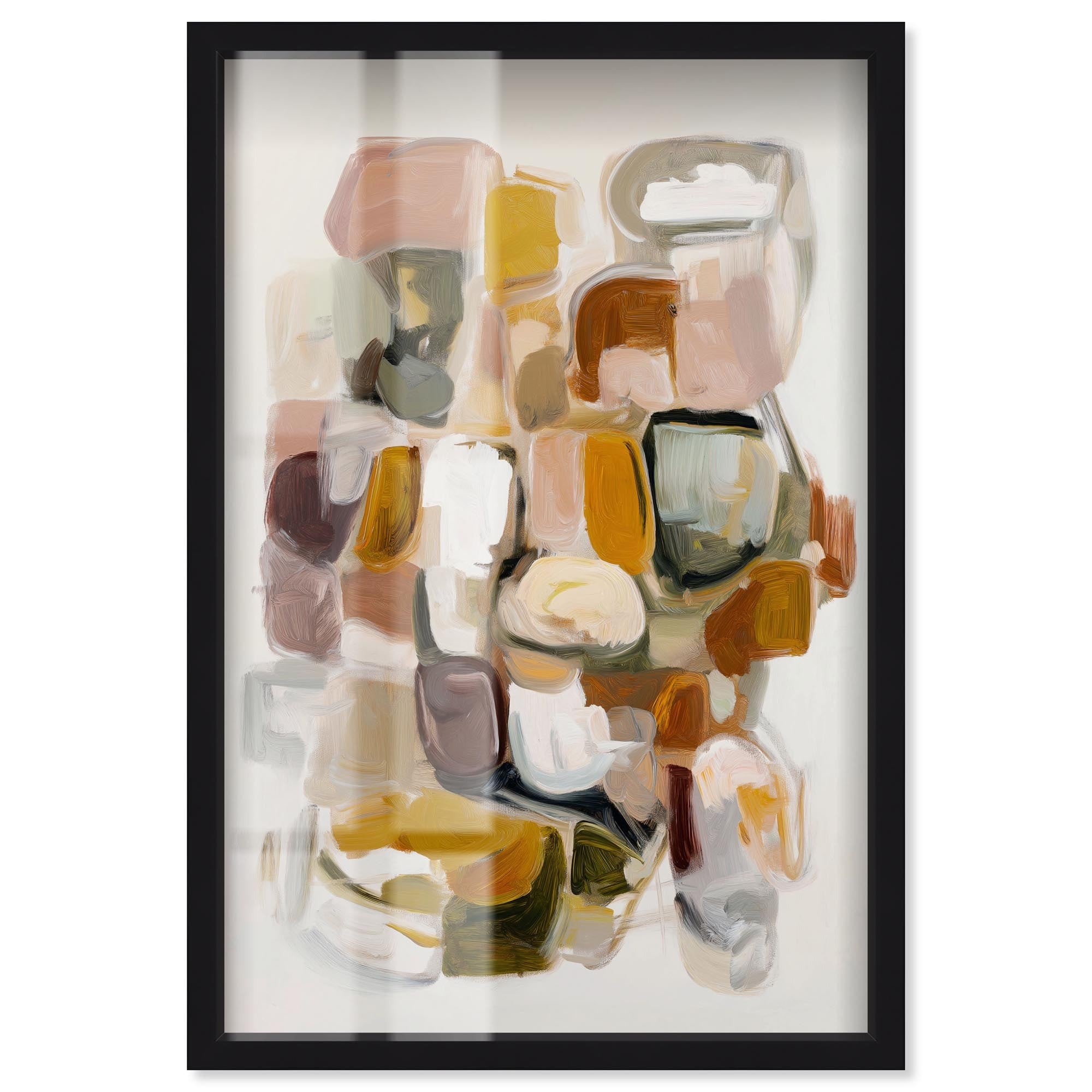 Pearl Oyster Blend II Abstract Wall Art Shadowbox Print by Art Remedy