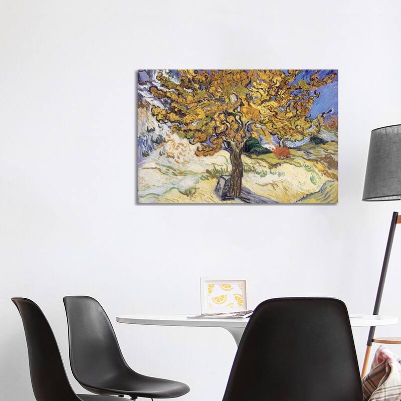 iCanvas "Mulberry Tree, 1889 " by Vincent van Gogh Canvas Print - 26x40x1.5