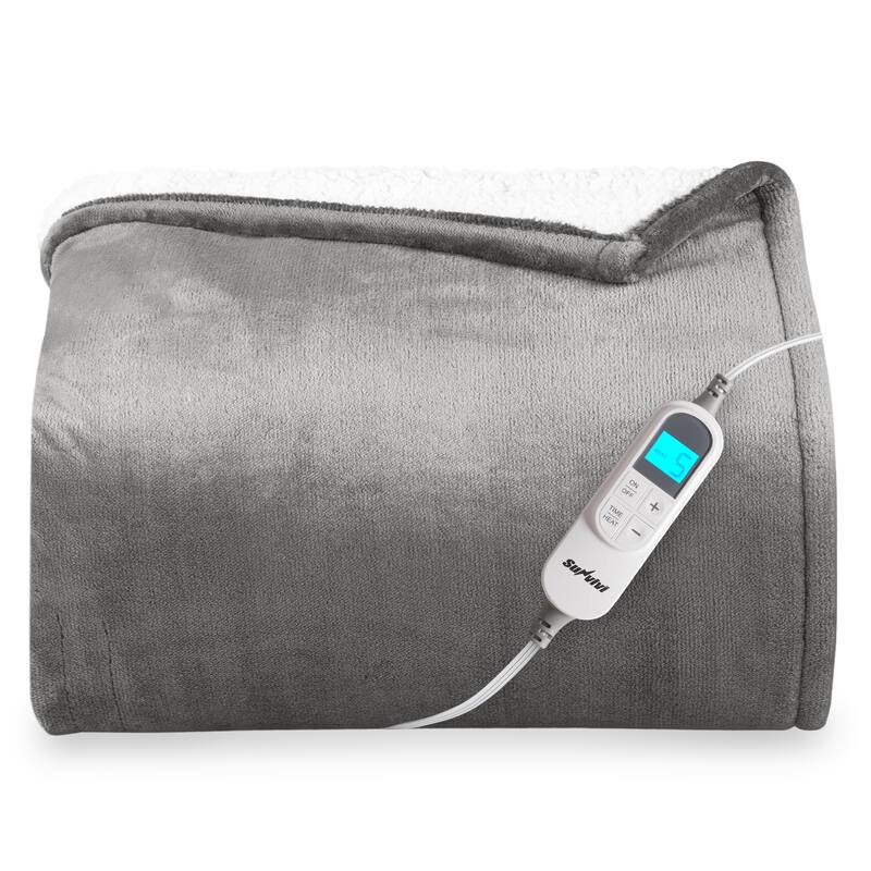 Electric Flannel King Queen Throw Heated Blanket