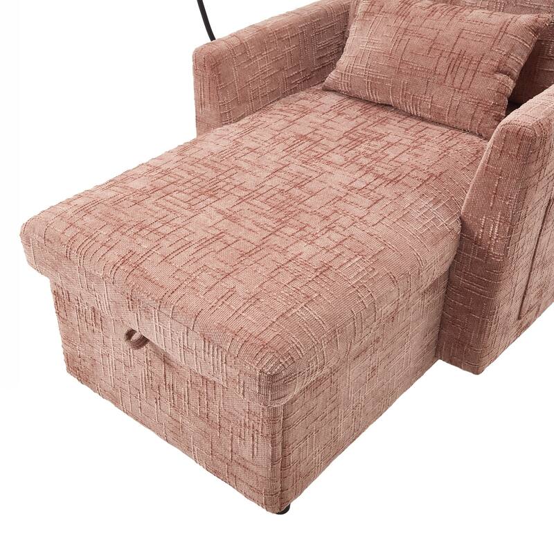 Multifunctional Lazy Person Sofa Recliner can be Stored Storage Backrest with Cell Phone Bracket Single Leisure Chair