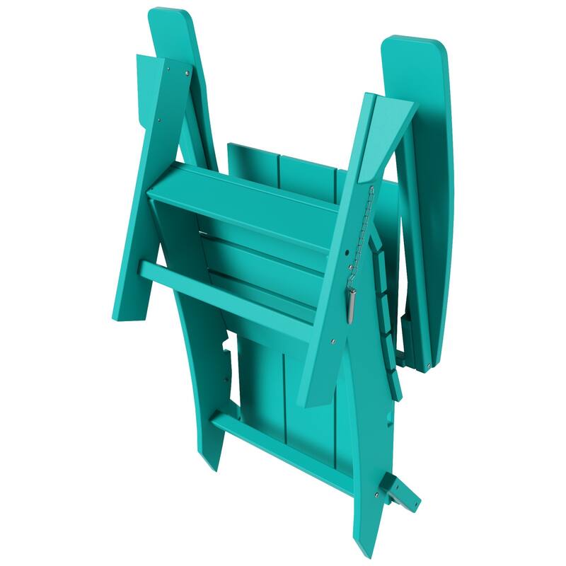 Polytrends Shoreside Modern Poly Folding Eco-Friendly All Weather Adirondack Chair (Set of 4)