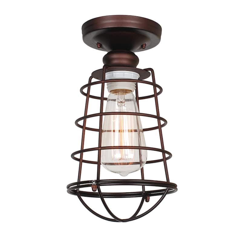 Design House Ajax 1 Light Dimmable Semi-Flush Ceiling Fixture
