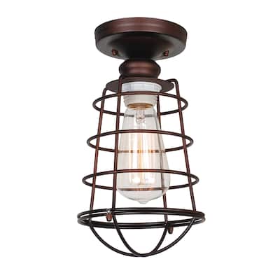 Design House Ajax 1 Light Dimmable Semi-Flush Ceiling Fixture