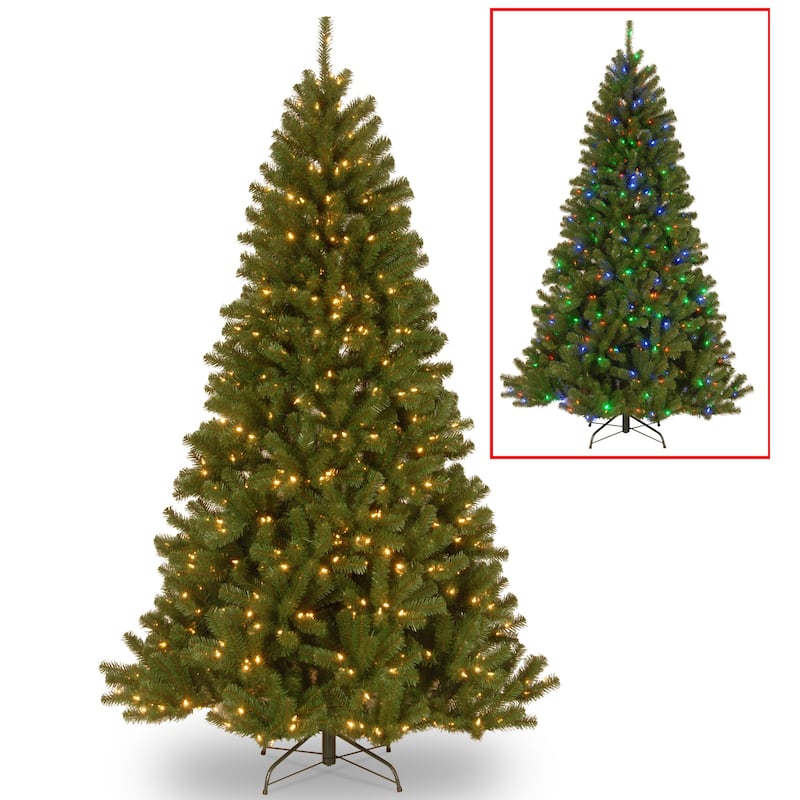 National Tree Company 9 ft. PowerConnect North Valley Spruce Tree with Dual Color LED Lights - 9 Foot