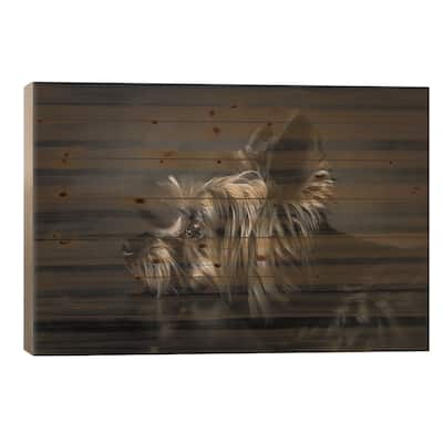 I Have Been Waiting For You ... Print On Wood by Krisztina Lacz - Multi-Color