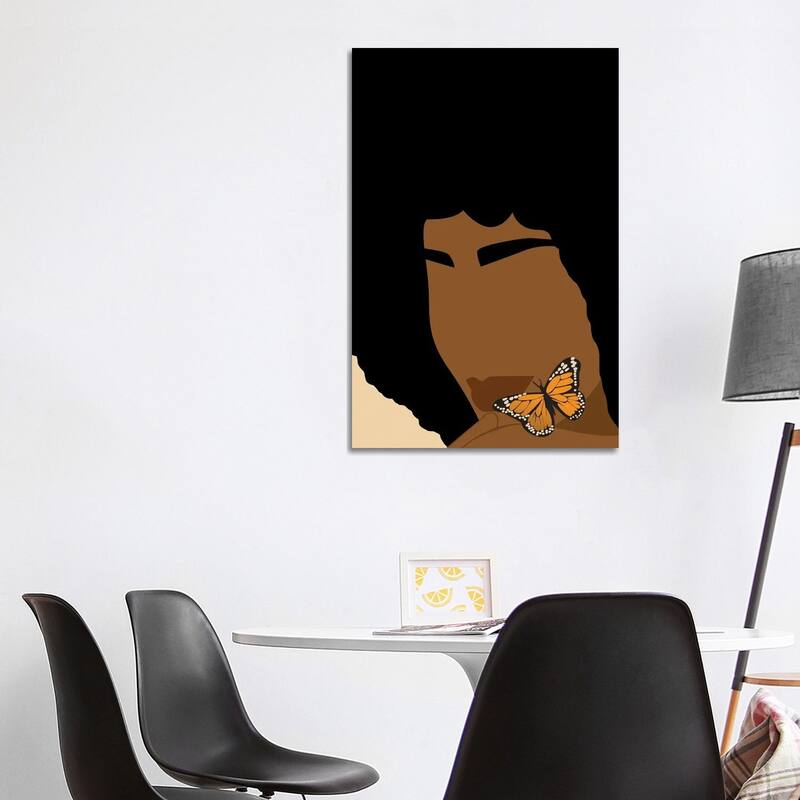 iCanvas "Afro Butterfly Girl" by Tysee Ciage Canvas Print - 40x26x1.5
