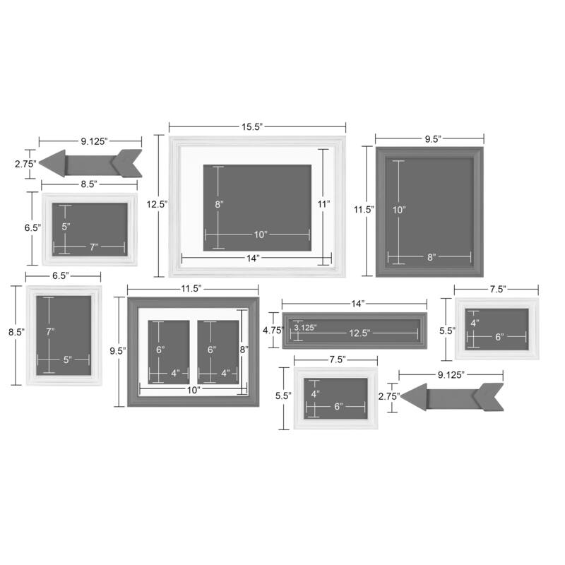 Kate and Laurel Bordeaux Expression Gallery Wall Kit