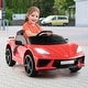 preview thumbnail 9 of 35, 12V Chevrolet Corvette C8 Electric Kids Ride On Car with Remote Control Ages 3 and Up - 41.5" L x 25" W x 19" H Red