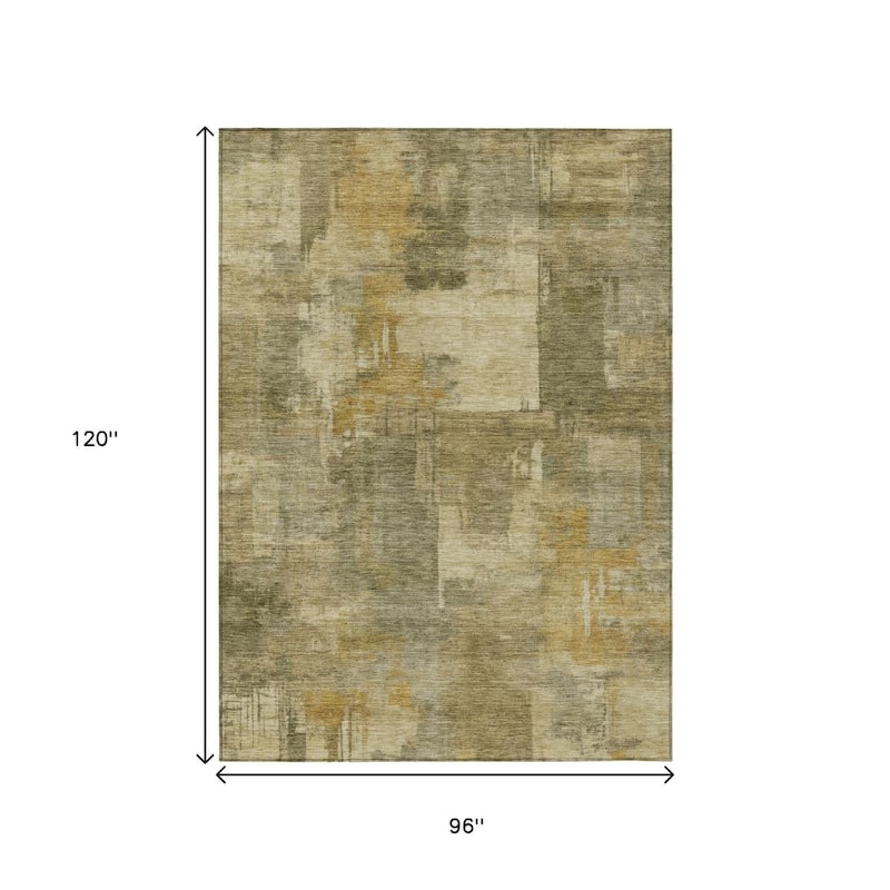 HomeRoots Abstract Transitional Rectangle Outdoor Rug