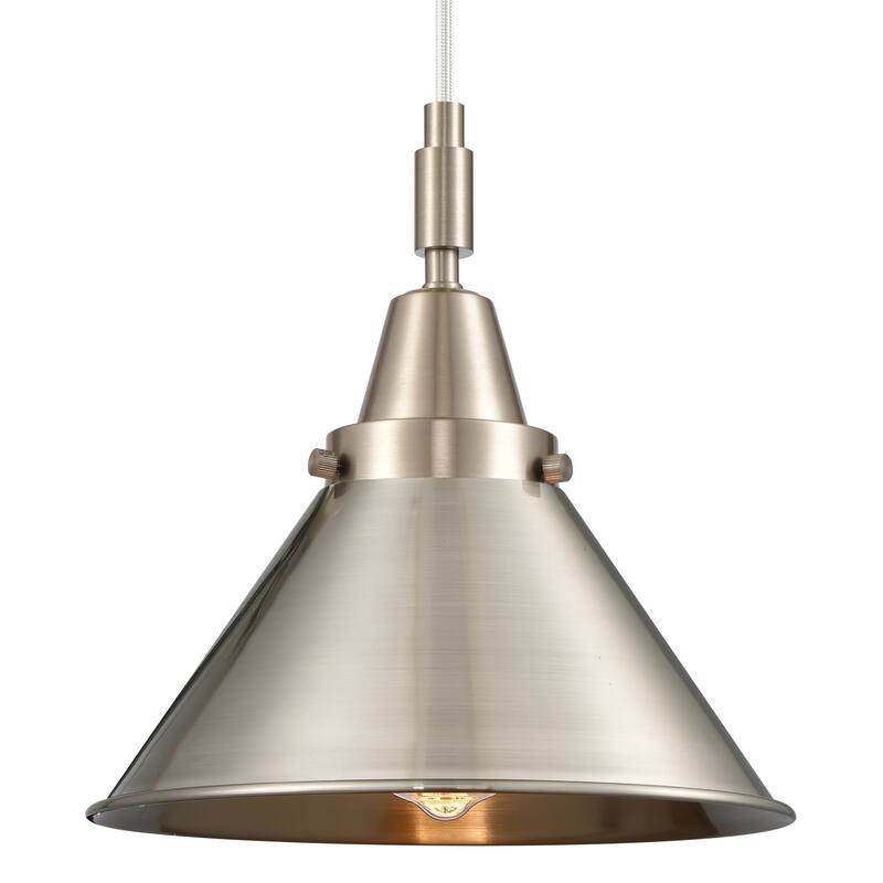 Innovations Lighting 447-1P-M10-SN Briarcliff 10" Wide Mini Pendant - Brushed Satin Nickel