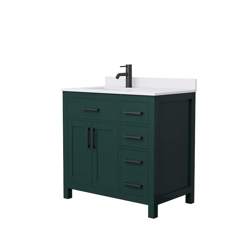 Beckett 36 Inch Single Vanity, Cultured Marble Top
