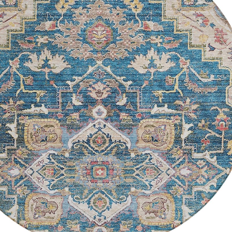 HomeRoots Oriental Traditional Rectangle Outdoor Rug