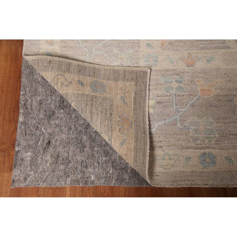 Earth Tone Oushak Vegetable Dye Turkish Area Rug Handmade Wool Carpet - 9'4"x 11'8"