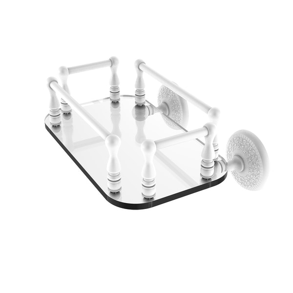 Allied Brass Monte Carlo Collection Wall Mounted Glass Guest Towel Tray