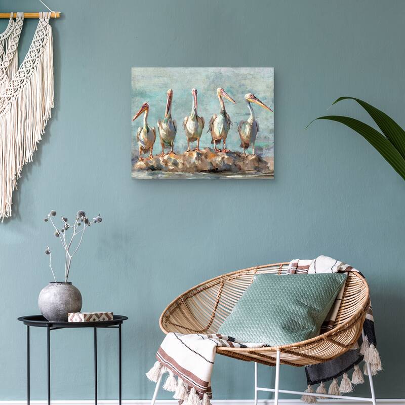 Pelican Pause by Studio Arts Canvas Art Print