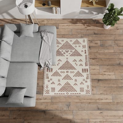 Lukas Checkered Geometric Area Rug