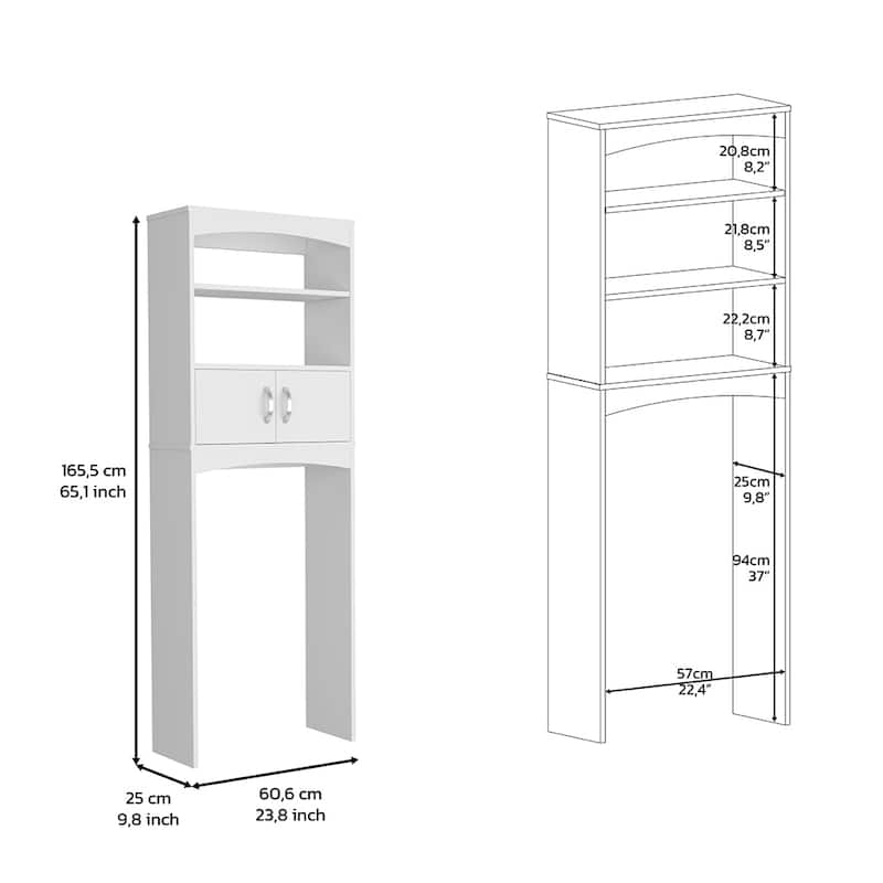 Over The Toilet Cabinet, Three Shelves