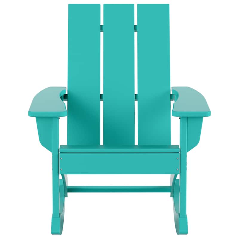 Shoreside Modern Eco-Friendly All Weather Poly Adirondack Rocking Chairs (Set of 4)